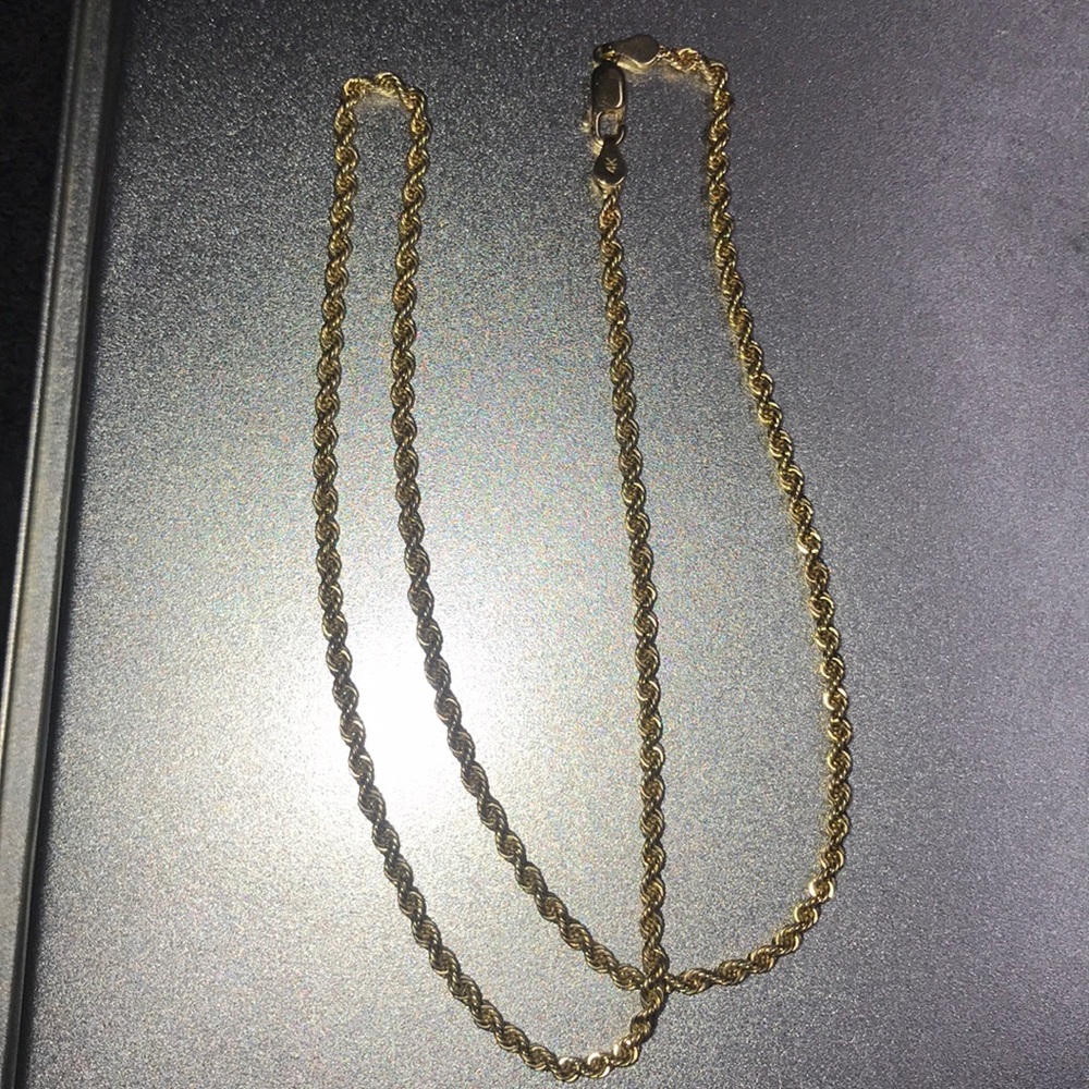 20 inch 14K gold rope chain